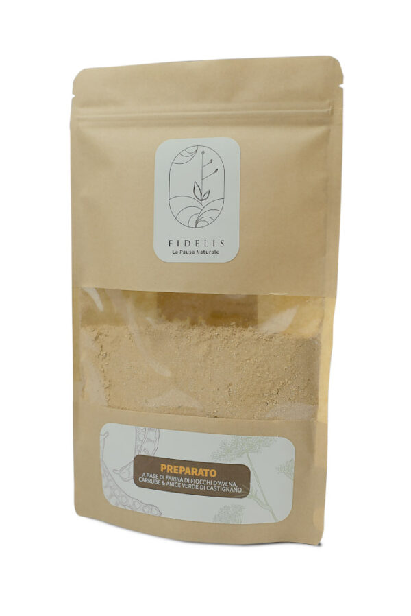 Preparato a base di Farina di Fiocchi d'avena, Carrube e Anice Verdi di Castignano