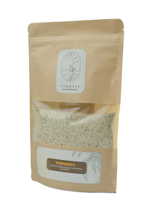 Preparato a base di Farina di Fiocchi d'avena e Canapa